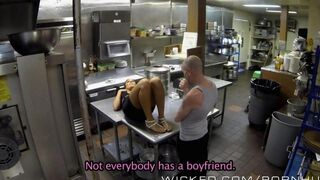 A cute girl worked hard and wanted to relax, so she found a guy to fuck