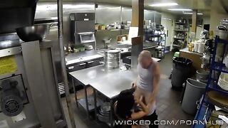 A cute girl worked hard and wanted to relax, so she found a guy to fuck
