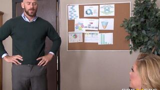 The Cherie Deville is having fun with her subordinate in the office