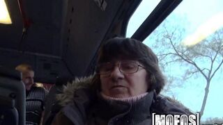 A man fucked in his ass on the bus a girl he picked up