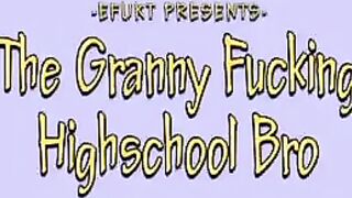 He managed to get his dick in the granny’s crotch