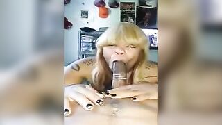 A black woman in a white men's cock, caught on homemade video