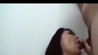 Mature Japanese man masturbates his hairy cock using a toy