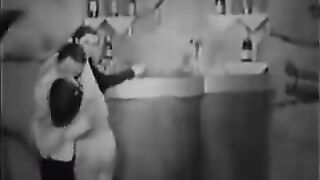Nostalgic porn from the past (1930s) with a hot threesome scene