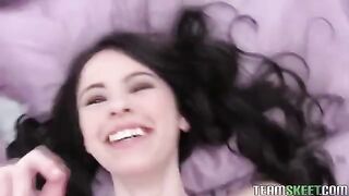 Amateur sex with a cute brunette, showcasing real passion in action