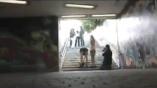 Public sex after dilution, a harsh encounter in a risky spot