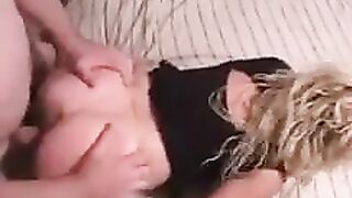 The husband roughly fucked his wife at home