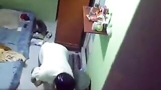 A girl did not know that there was a camera in her room in the hostel