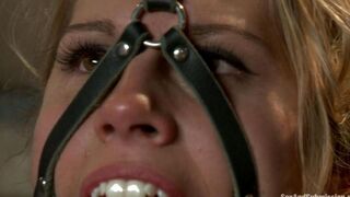A woman is tied up and brutally fucked in a hardcore scene