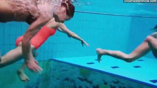Nude girls in the pool photographed by a hidden camera eporn