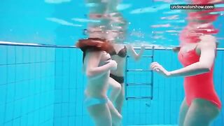 Nude girls in the pool photographed by a hidden camera eporn