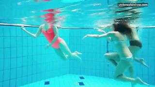 Nude girls in the pool photographed by a hidden camera eporn