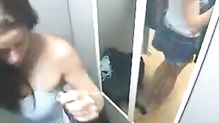A naked girl was filmed by a hidden camera in her room