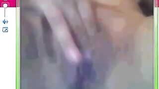 The girl showed the guy her big pussy in a live chat