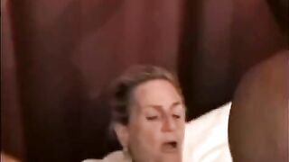 A big black man has sex with a mature woman