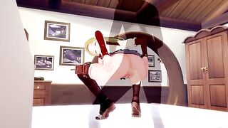 Jobless Reincarnation Mushoku Tensei - Eris Greyrat gets her pussy filled with cum in this hot hentai scene