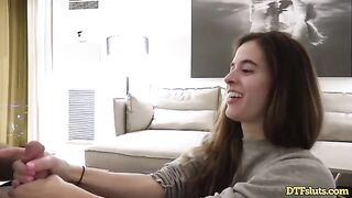 Fit slut Abbie Maley gets destroyed by James Deen in a rough session