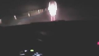 A busty babe was caught in a compromising situation at the crossroads