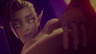 Hot Elaisha action in stunning 4K, 60FPS, 3D Hentai Game quality