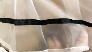 Schoolgirl cosplay amateur gets fucked by a big Japanese dick