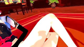 Genshin Impact Ayaka x Keqing lesbian hentai in 3D, uncensored action
