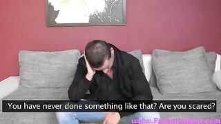 A cute girl had sex with a guy at the casting couch audition