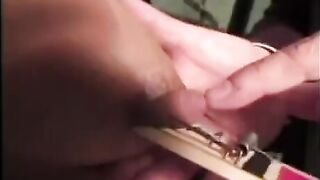 A man punished his girlfriend for her big boobs in a hardcore way