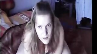 A fat woman was having fun in front of a hidden camera