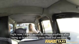 A hot bride got fucked by a taxi driver in the car