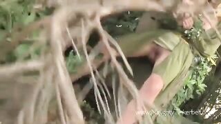 The peasant woman was fucked by a prince in the woods