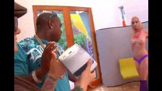 Blonde girl Malibu fucks in her natural form