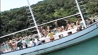 A bunch of bitches getting fucked on the yacht, it's epic