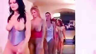 Gangbang with a woman with big natural tits and a beautiful body