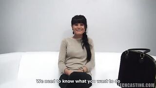 Czech casting girl fucked with a guy and she liked it