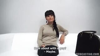 Czech casting girl fucked with a guy and she liked it