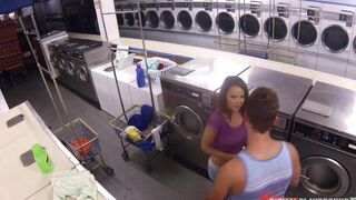 A guy fucked pretty and sexy Dillion Harper in the laundry room