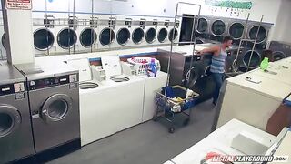 A guy fucked pretty and sexy Dillion Harper in the laundry room