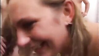 Student group sex orgy with MILF group party gangbang action