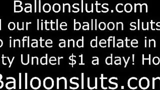 A sexy girl rubs her tits on the bed and gets excited