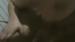 Busty BBW shakes her ass in front of her husband