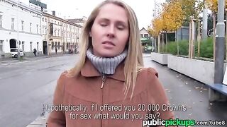 Blonde agreed to sex for a new sofa for her boyfriend