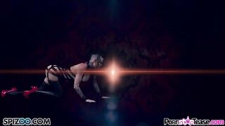 Hot Christy Mack in a leather suit, masturbating her pussy with pleasure