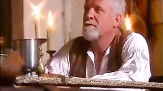 Natural tits shaking through clothes in medieval style porn