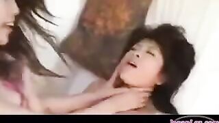 Beautiful Korean girl is fucking with a guy with a nice dick