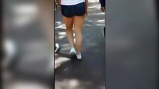A student with a stunning ass was seen in a compromising situation