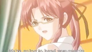 Hentai with the cleaning lady's daughter and the owner's son, full of passion