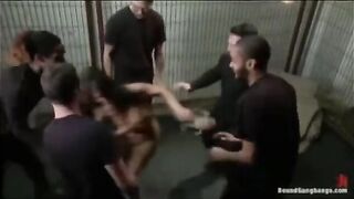 Cute baby mocked by five guys who forced her to do shameful things