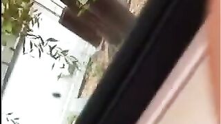 He can jerk his big cock right on the street without any problems