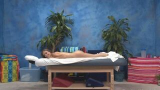 A young girl received a sensual massage