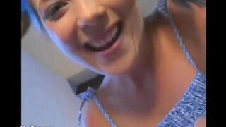 The cute babysitter has small natural tits and a great ass to fuck